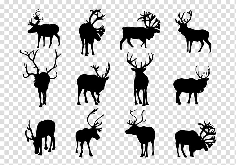 Reindeer Silhouette , tropical rainforest exposed animal avatar transparent background PNG clipart