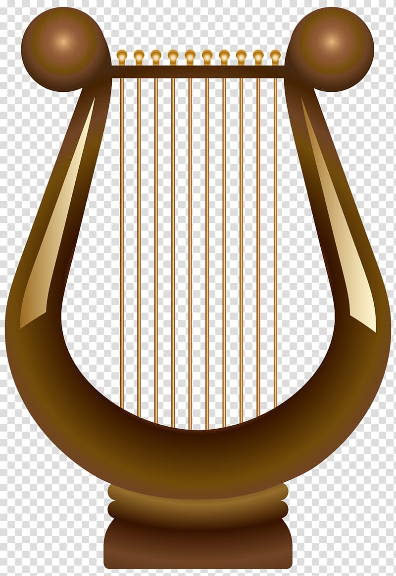 brown harp illustration, Celtic harp , Harp transparent background PNG clipart