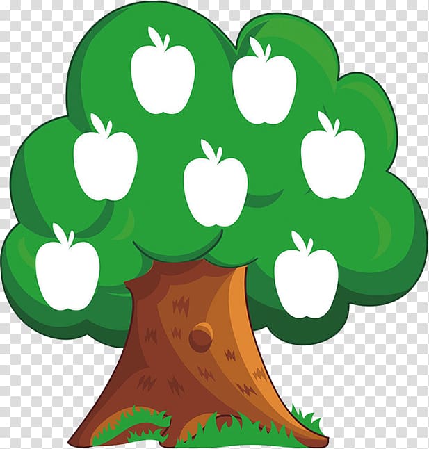 Cartoon Tree Apple Drawing, Apple Tree transparent background PNG clipart
