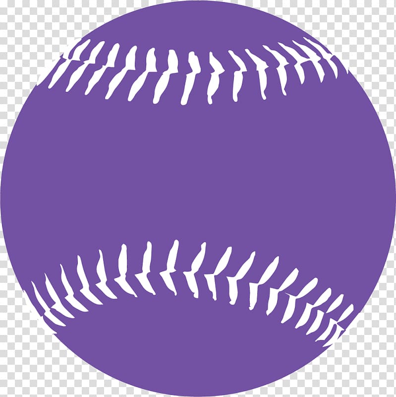 MLB Baseball Softball Pitch, Purple Softball transparent background PNG clipart