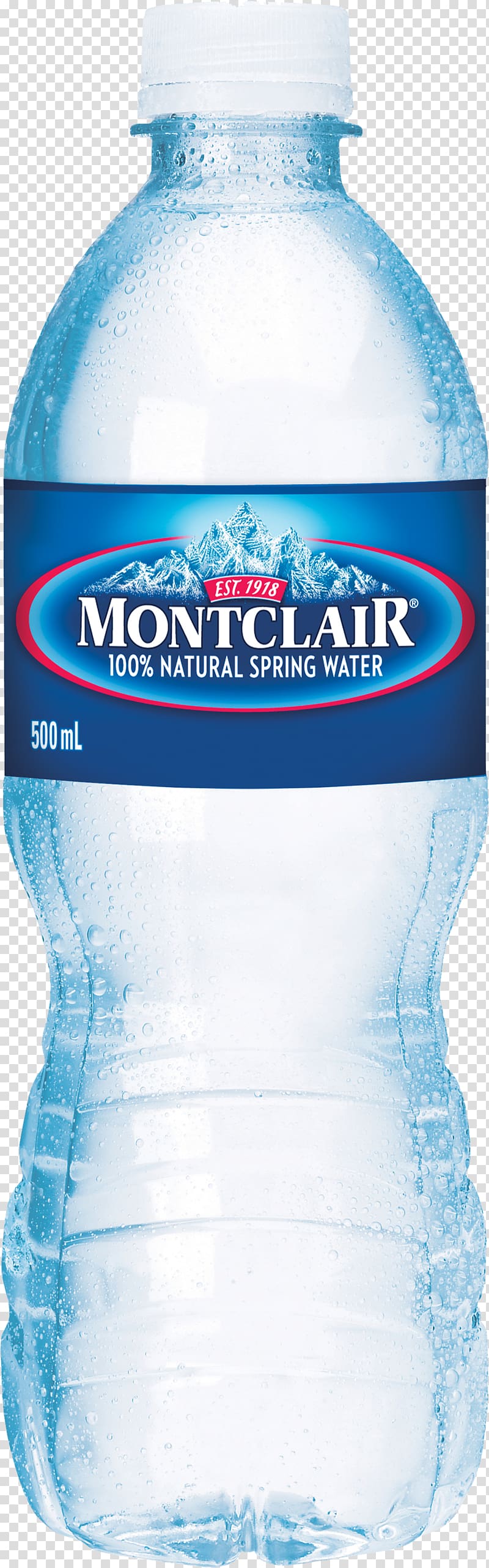 500 ml. Montclair natural spring water bottle, Carbonated water Mineral water Bottled water Brand, Water bottle transparent background PNG clipart