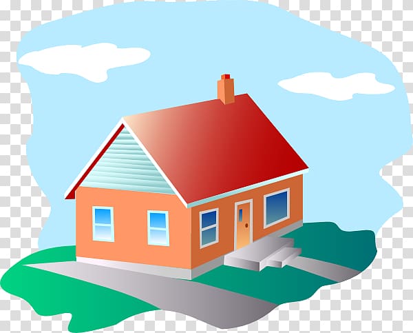 red and orange house , House , Home Cartoon transparent background PNG clipart