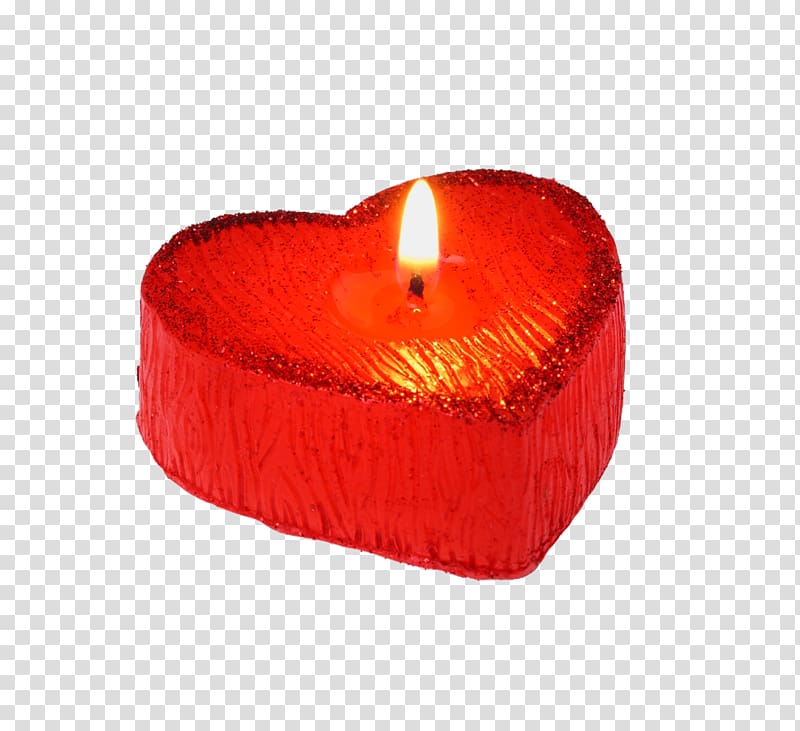 Candle Heart, Heart-shaped candles transparent background PNG clipart