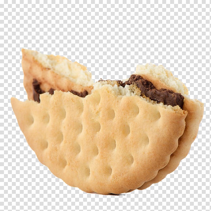 Custard cream Scone BLT Open sandwich Biscuit, Half a biscuit transparent background PNG clipart
