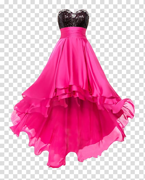Wedding dress Pink Little black dress Prom, Dress transparent background PNG clipart