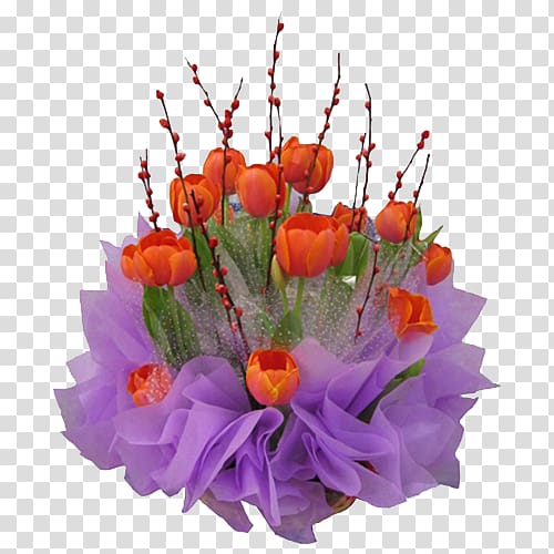 u9baeu82b1u5e97 Tulip Flower Blomsterbutikk u9001u82b1, Orange tulip bouquet transparent background PNG clipart