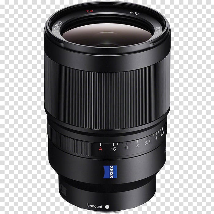 Sony Zeiss Distagon T* FE 35mm F1.4 ZA Sony α Carl Zeiss Planar T* 85mm f/1.4 ZA Sony E-mount Camera lens, camera lens transparent background PNG clipart