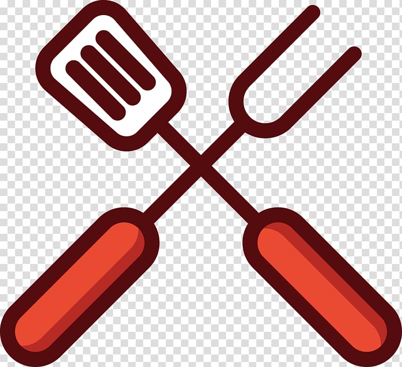 Churrasco Barbecue Putty knife Icon, Barbecue tools knife and fork transparent background PNG clipart