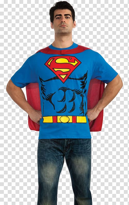 Superman T-shirt Man of Steel Costume Cape, superman transparent background PNG clipart