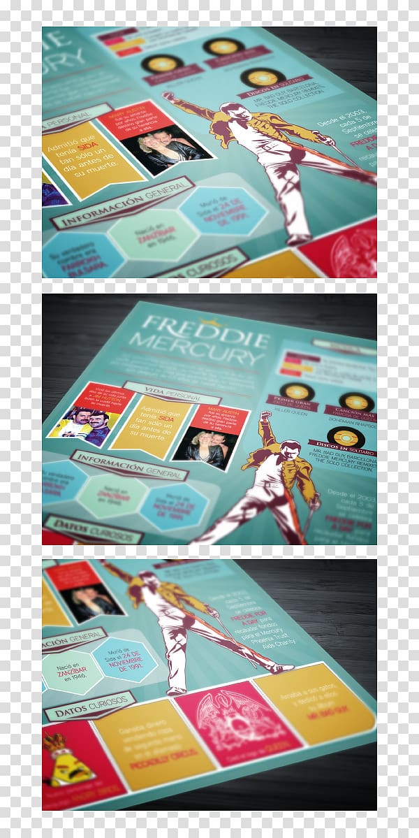 Graphic design Brochure, Freddie Mercury transparent background PNG clipart