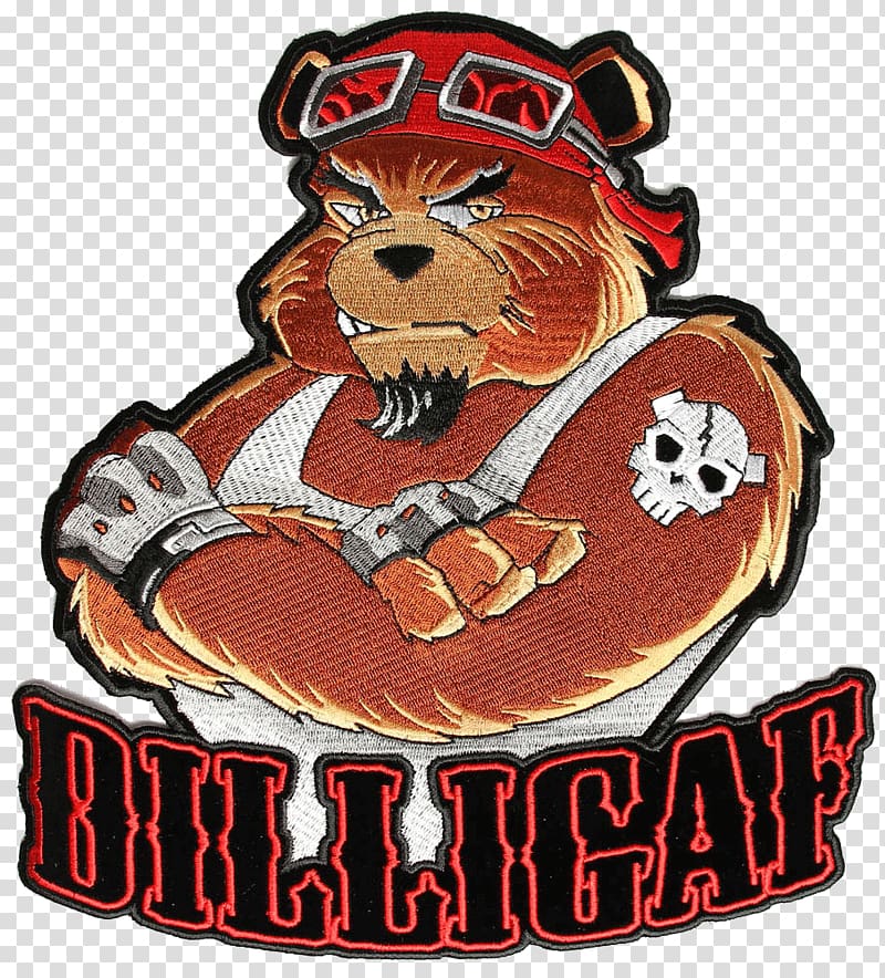 Bear Embroidered patch Iron-on Motorcycle Clothing, bear transparent background PNG clipart