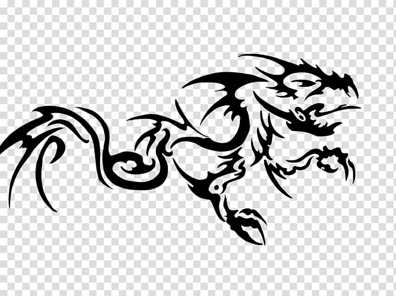 Tyranitar Drawing Line art , Tribal dragon transparent background PNG clipart