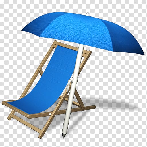 umbrella and folding chair illustration, sunlounger angle shade, Blue 04 transparent background PNG clipart