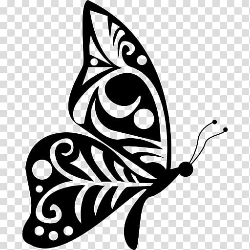 Butterfly Drawing , Both Side Design transparent background PNG clipart