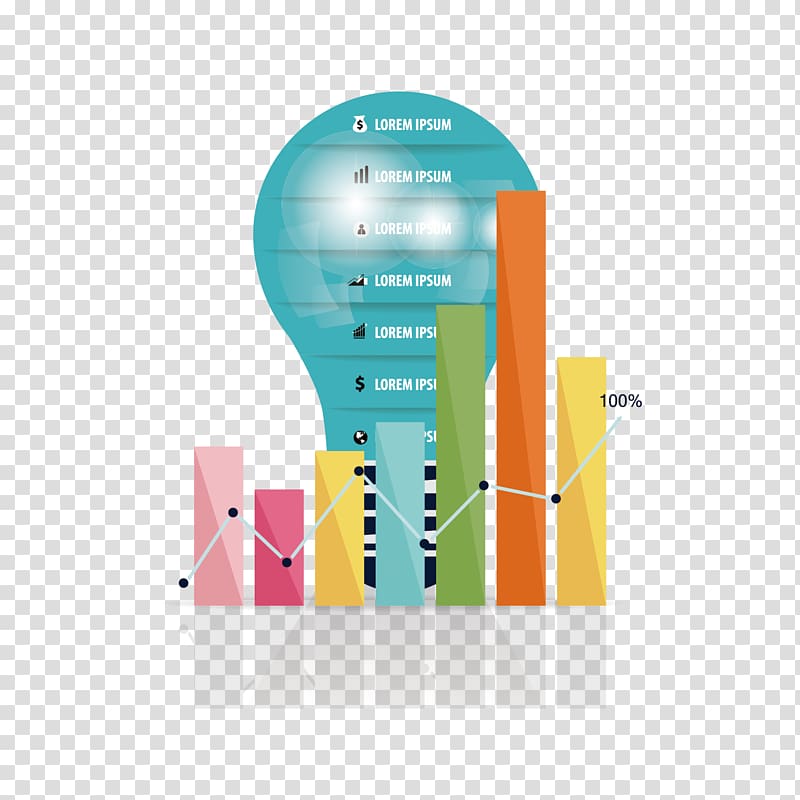 Graphic design Bar chart Infographic, data and bulb transparent background PNG clipart