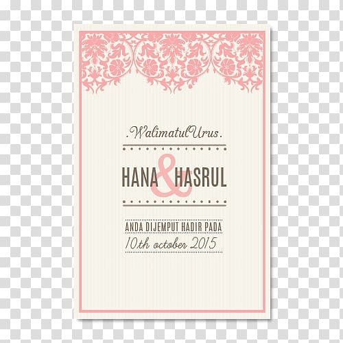 Wedding invitation Save the date Marriage Brides, KAD KAHWIN transparent background PNG clipart