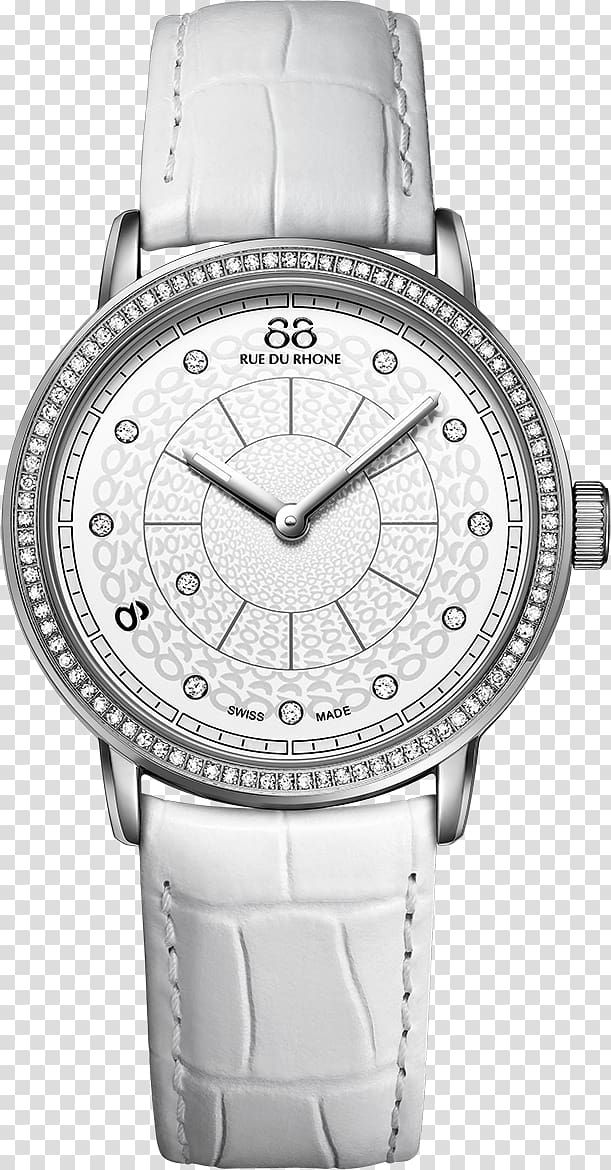 88 Rue du Rhone Watch Rhône Strap White, watch transparent background PNG clipart