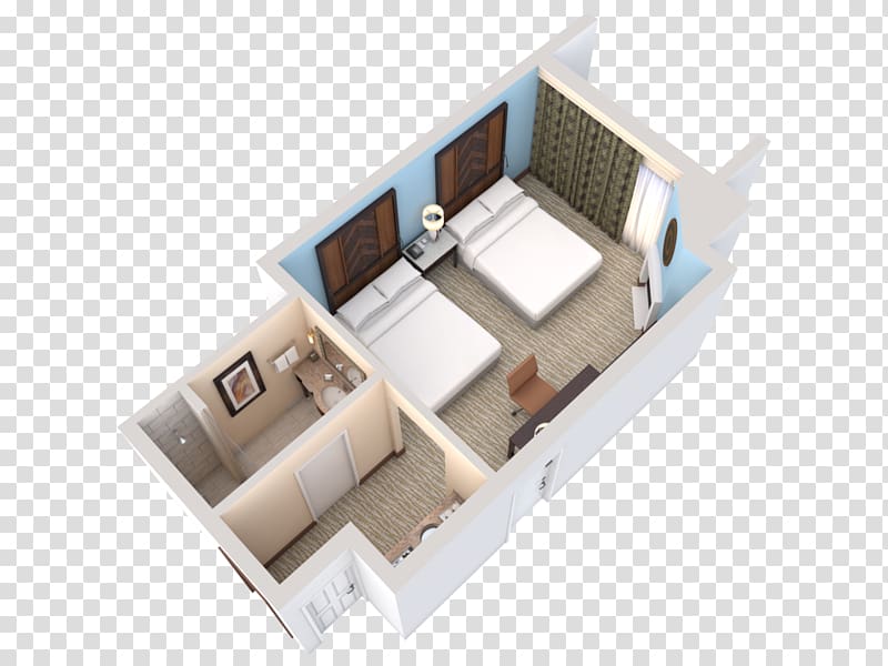 Hilton Sedona Resort at Bell Rock 3D floor plan Room, wardrobe-top-view transparent background PNG clipart