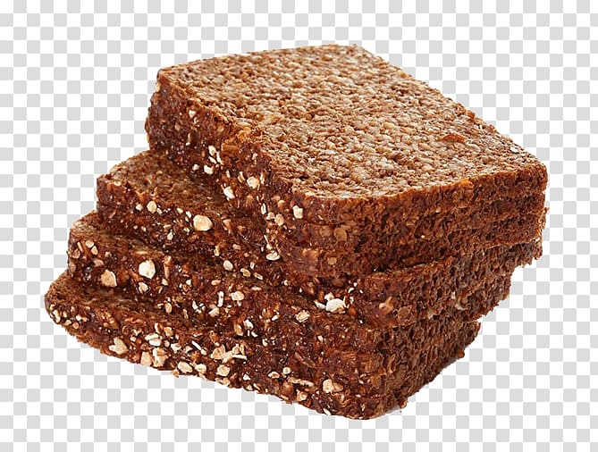 slice bread, Rye bread Pumpernickel Brown bread, Whole wheat bread transparent background PNG clipart