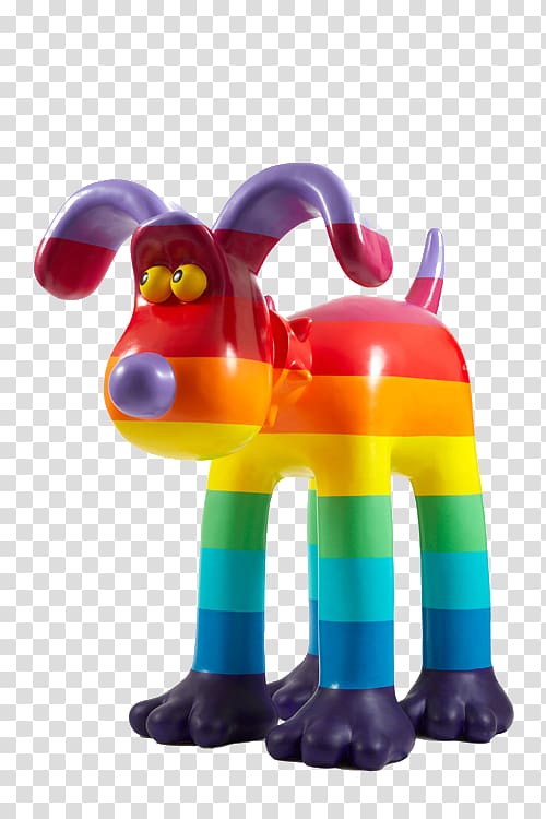 Bristol Gromit Unleashed Wallace and Gromit Sculpture Rainbow, wallace freedom transparent background PNG clipart