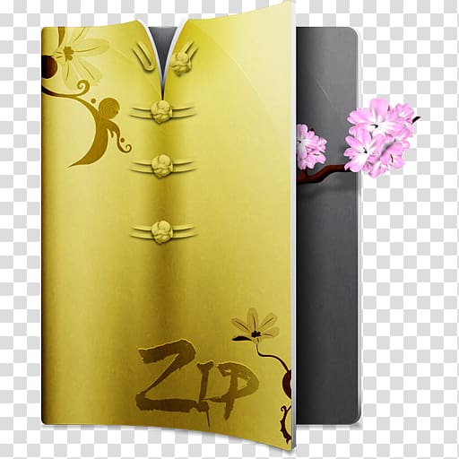 Zip Data compression Icon, Chinese style folder transparent background PNG clipart