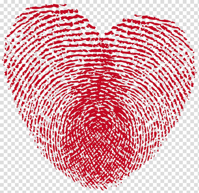 Fingerprint Heart , Heart transparent background PNG clipart