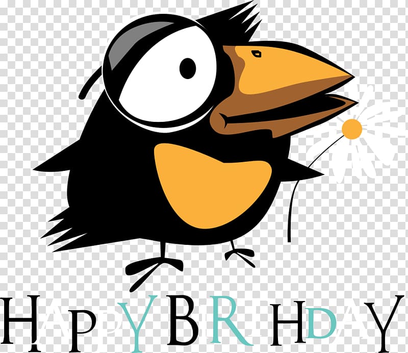 Bird Penguin Birthday Illustration, color animal Happy Birthday transparent background PNG clipart