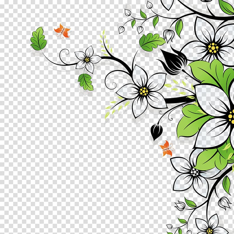 green blue and yellow flowers illustration, Flower , Beautiful flowers background transparent background PNG clipart
