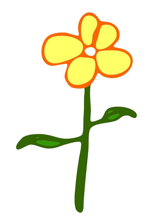 Flower Cartoon Yellow , Simple Daisy transparent background PNG clipart