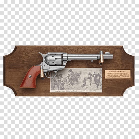 Revolver Gunfight at the O.K. Corral Firearm American frontier Rifle, wood transparent background PNG clipart