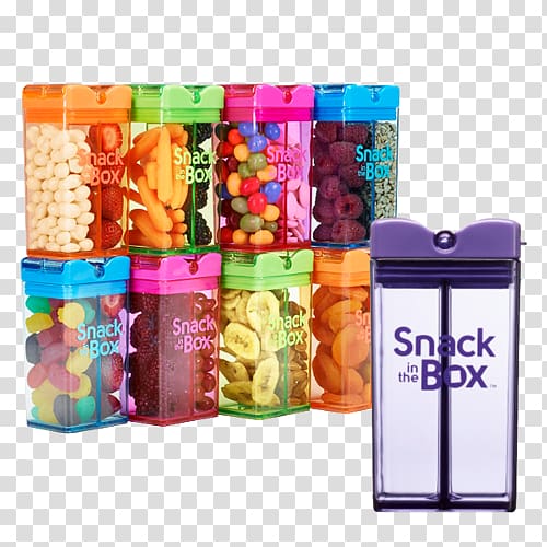 Box Reuse Snack Container plastic, and imported snacks transparent background PNG clipart