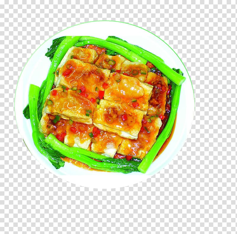 Jeon Mapo doufu Vegetarian cuisine Recipe Tofu, Cabbage, fried tofu transparent background PNG clipart