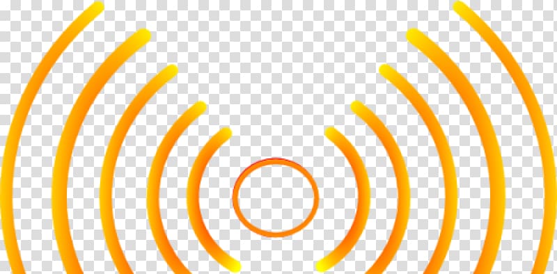 Yellow Circle Symmetry Font, Sound wave transparent background PNG clipart