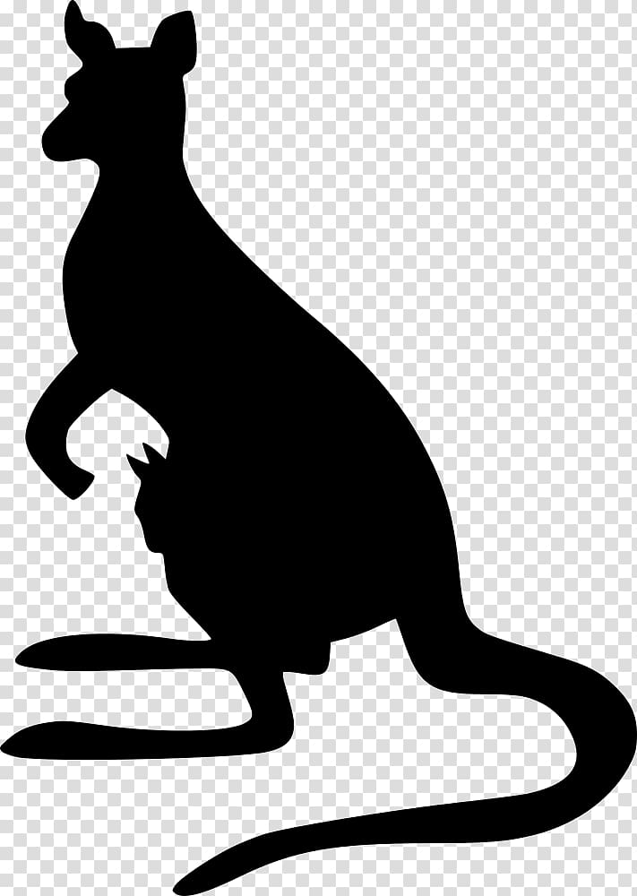Kangaroo Silhouette Cat , kangaroo transparent background PNG clipart