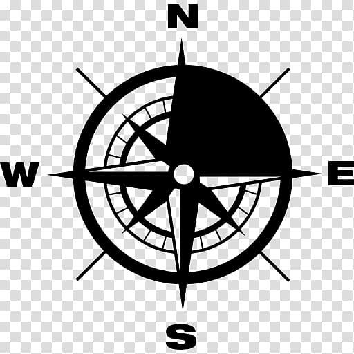 North Cardinal direction Compass Relative direction Map, compass transparent background PNG clipart