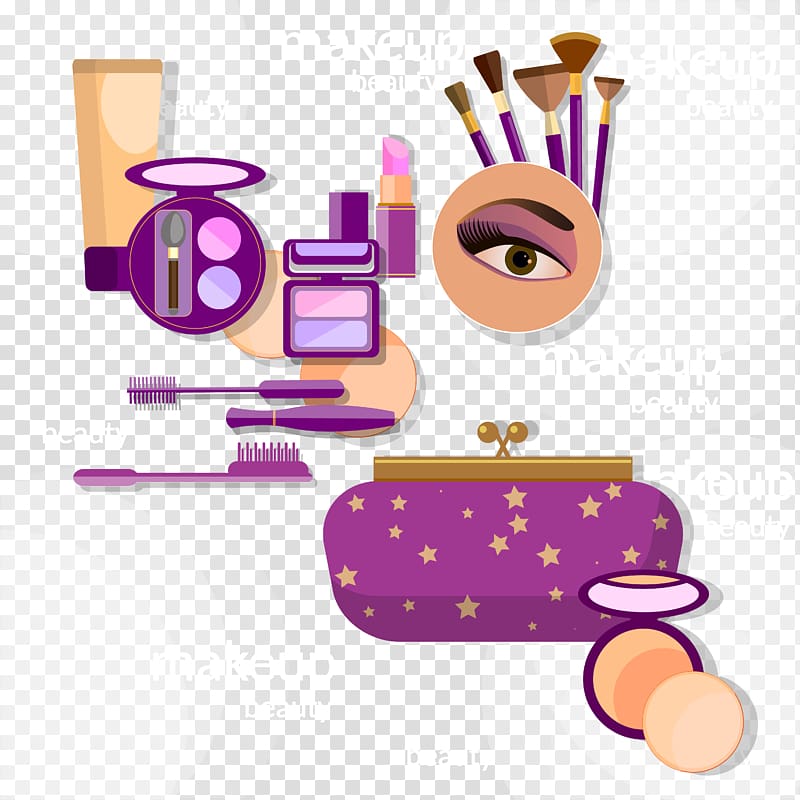 Purple Cosmetics Eye shadow , Purple tones Women Cosmetics transparent background PNG clipart