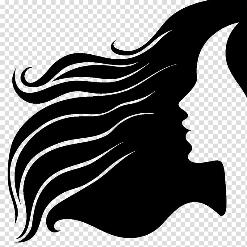 woman hair, Silhouette Long hair Hairstyle, Hairdressing transparent background PNG clipart