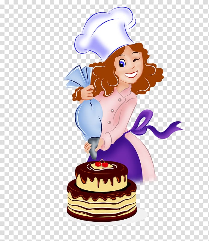 Pastry chef Cook Drawing , cake transparent background PNG clipart