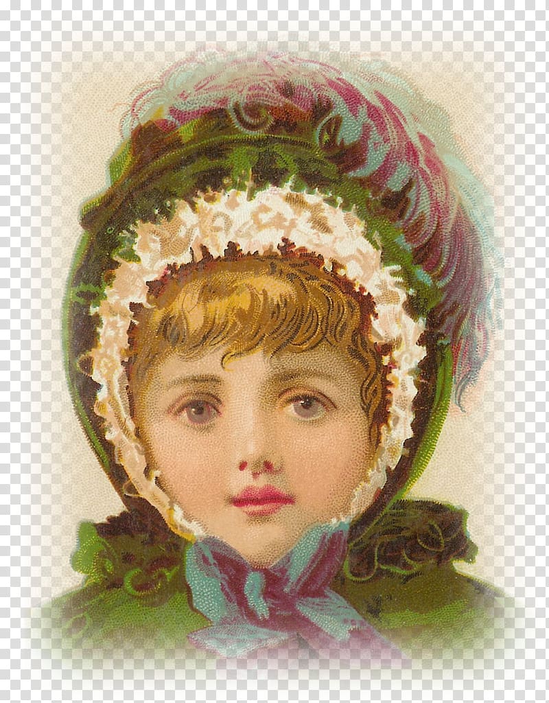 Advertising Antique New Year card , beauty girl transparent background PNG clipart