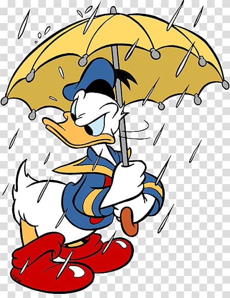 Donald Duck Daisy Duck Mickey Mouse Goofy, holding umbrella transparent background PNG clipart