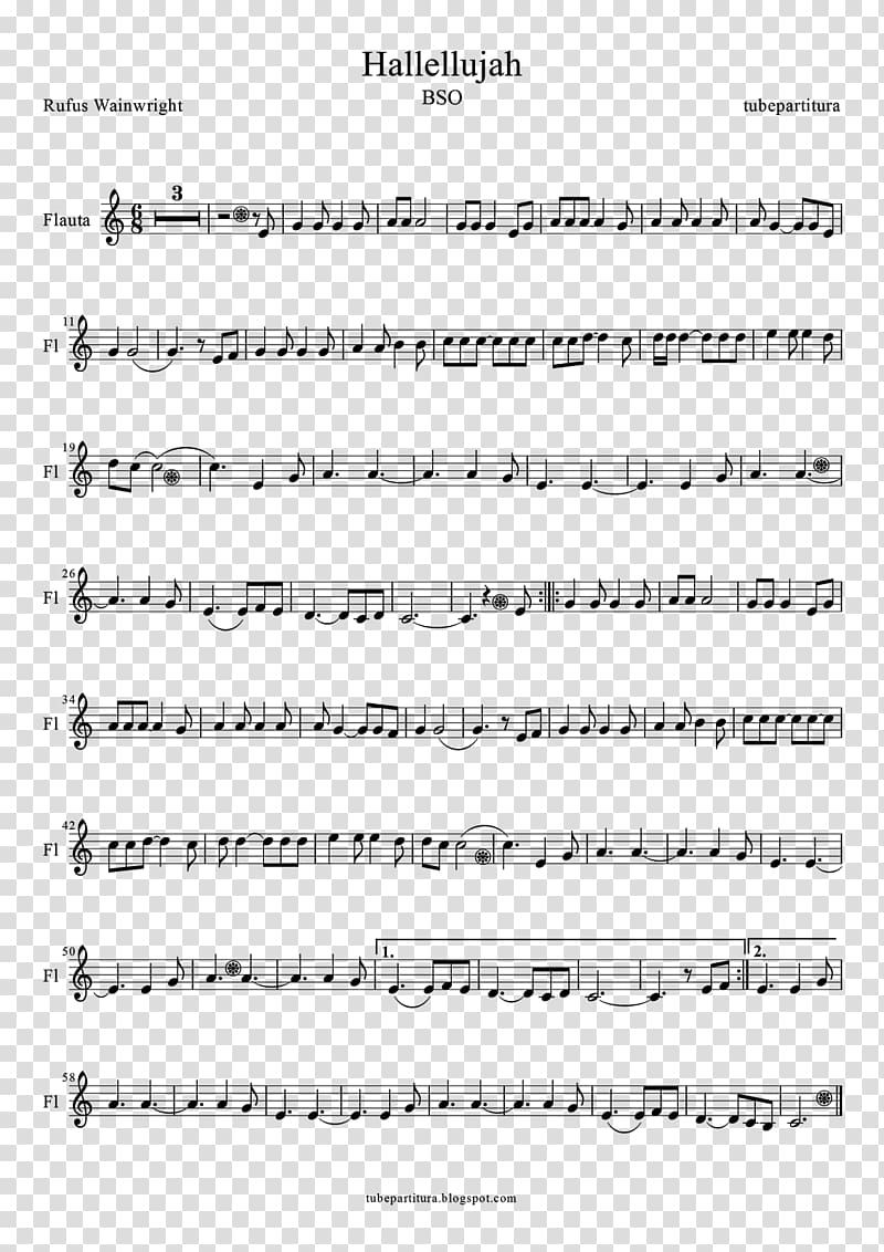 Sheet Music Hallelujah Viola Clef, sheet music transparent background PNG clipart