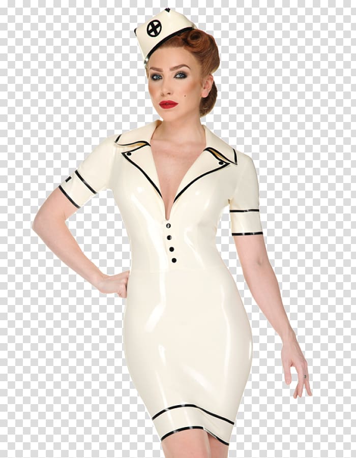 Latex clothing Dress Skirt, female nurses transparent background PNG clipart