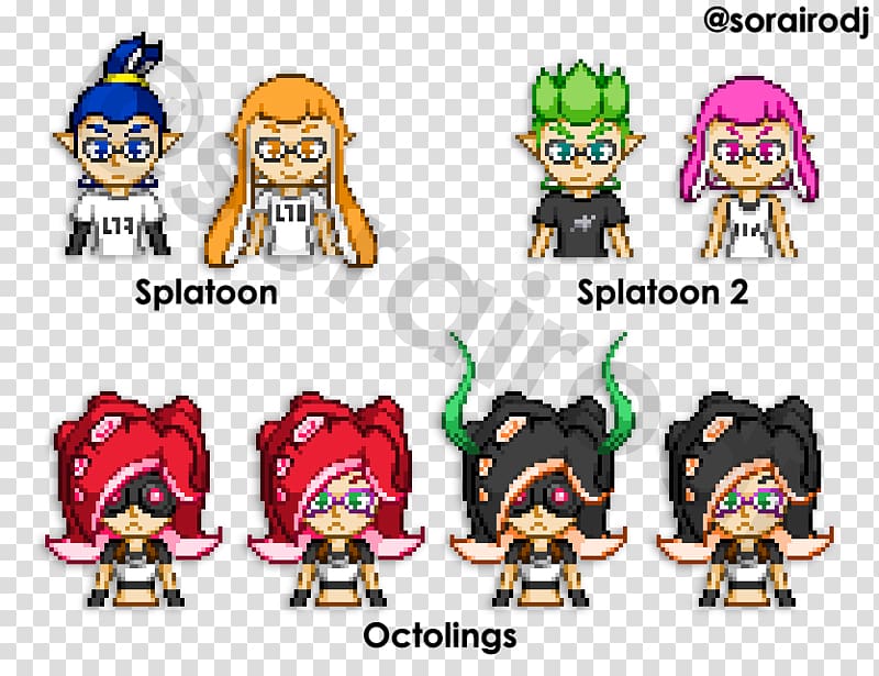 Splatoon 2 Pixel Art Splatoon 2 Squids Transparent