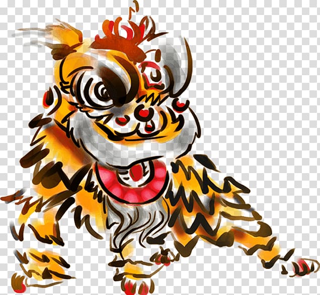 Tiger Lion dance , tiger transparent background PNG clipart