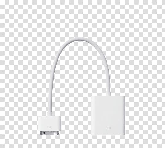 Electrical cable iPad 2 Dock connector VGA connector Apple, Apple Data Cable transparent background PNG clipart