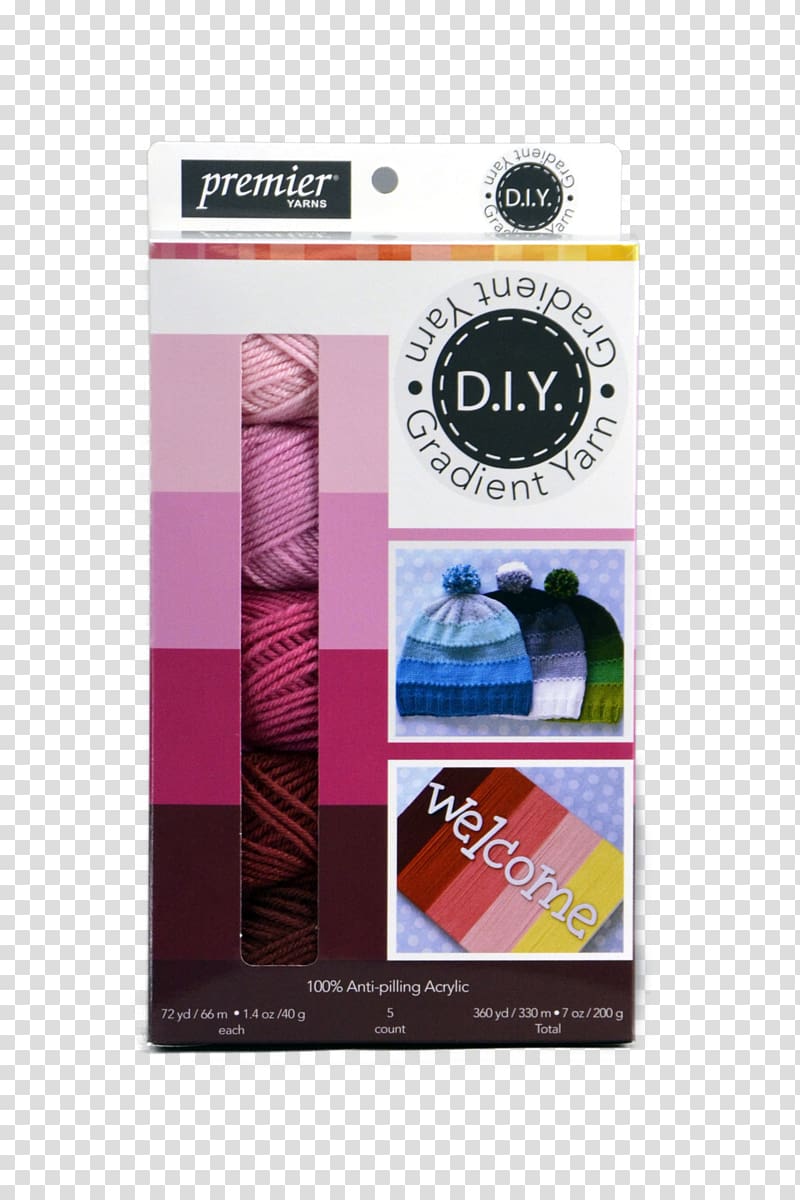 Do it yourself Bricolage Color gradient Yarn, pink gradient transparent background PNG clipart