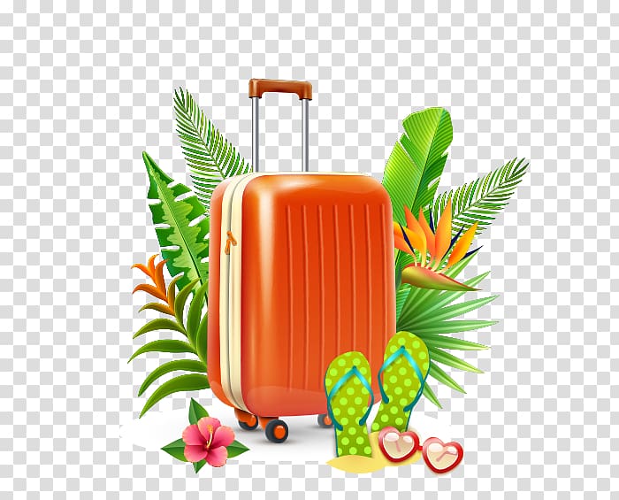 Summer vacation Holiday , Suitcase transparent background PNG clipart