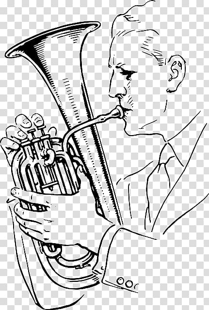 graphics Tenor horn Musical Instruments Drawing Trumpet, musical instruments transparent background PNG clipart