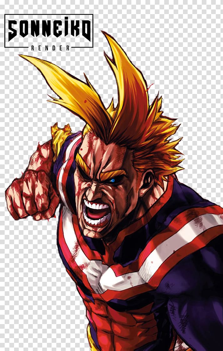 Sonneiko Render graphic, My Hero Academia, Vol. 11: End of the Beginning, Beginning of the End My Hero Academia, Vol. 7 Book, All Might transparent background PNG clipart