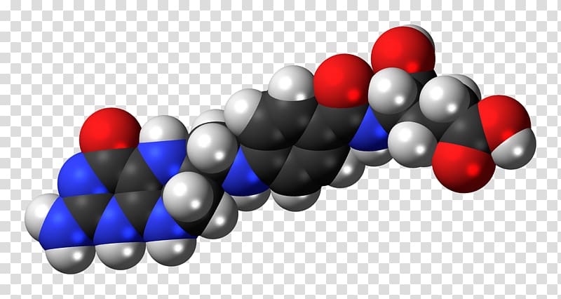 Tetrahydrofolic acid Space-filling model Folate Molecule, others transparent background PNG clipart